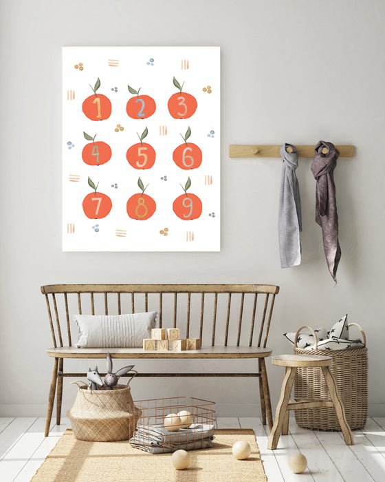 Apple Number Chart Nursery Art Print