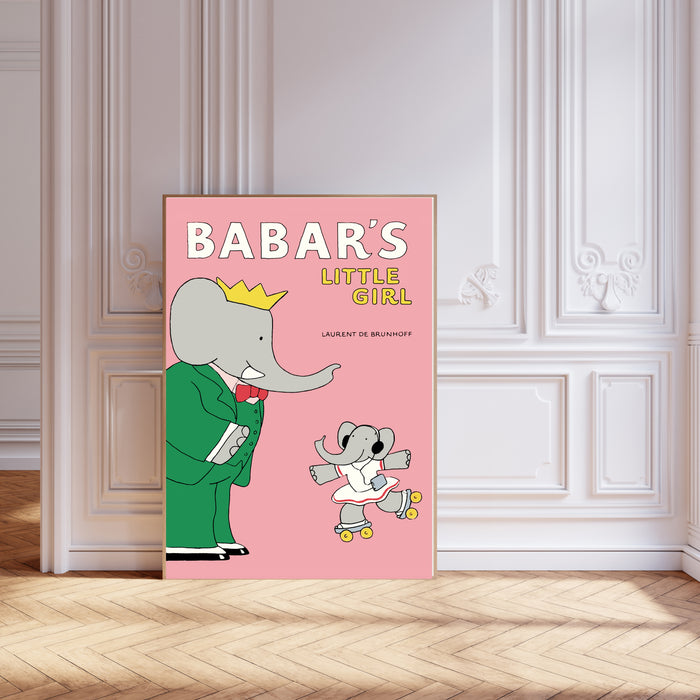Babar the Elephant Goes Ballet Vintage Nursery Art Print