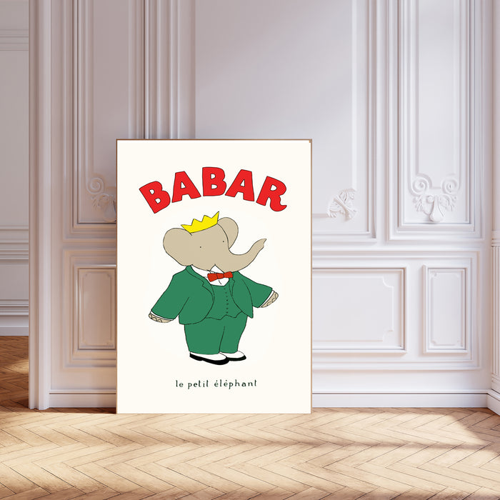 Babar the Elephant Vintage Nursery Art Print