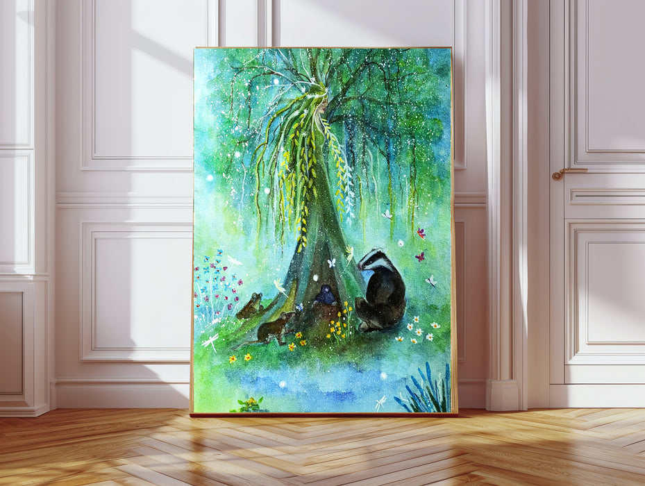 Wind In The Willows Vintage Book Cover Art Print