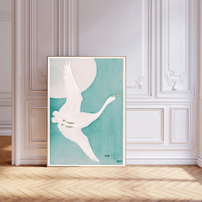 Vintage Japanese Swan Print