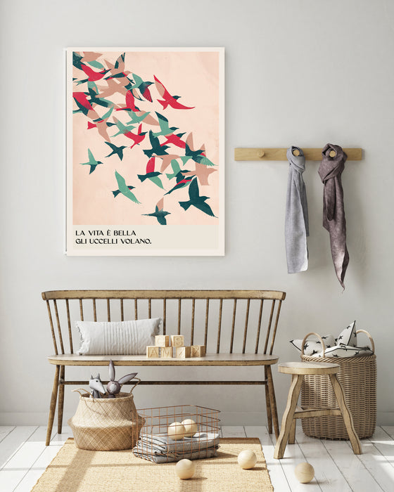 Life is beautiful Bird Art Print
