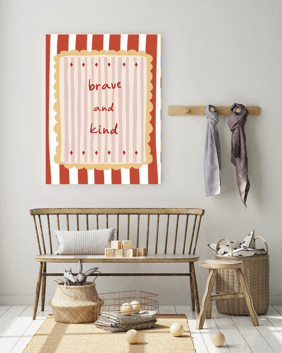 Brave and Kind Nursery Art Print