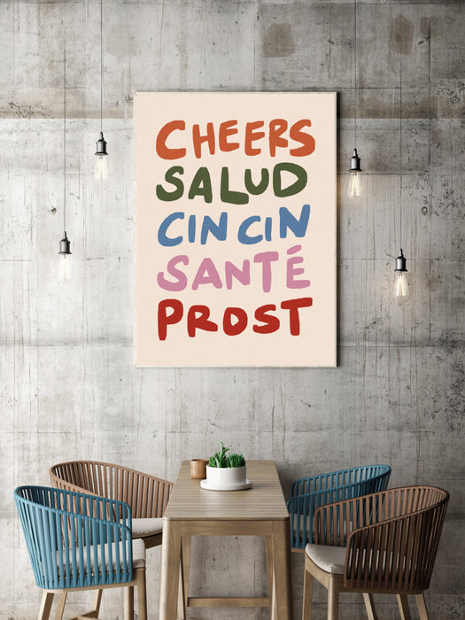 Cheers Kitchen Wall Set of Two Art Prints