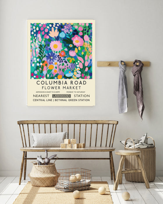 Columbia Road Flower Market Botanical Art Print
