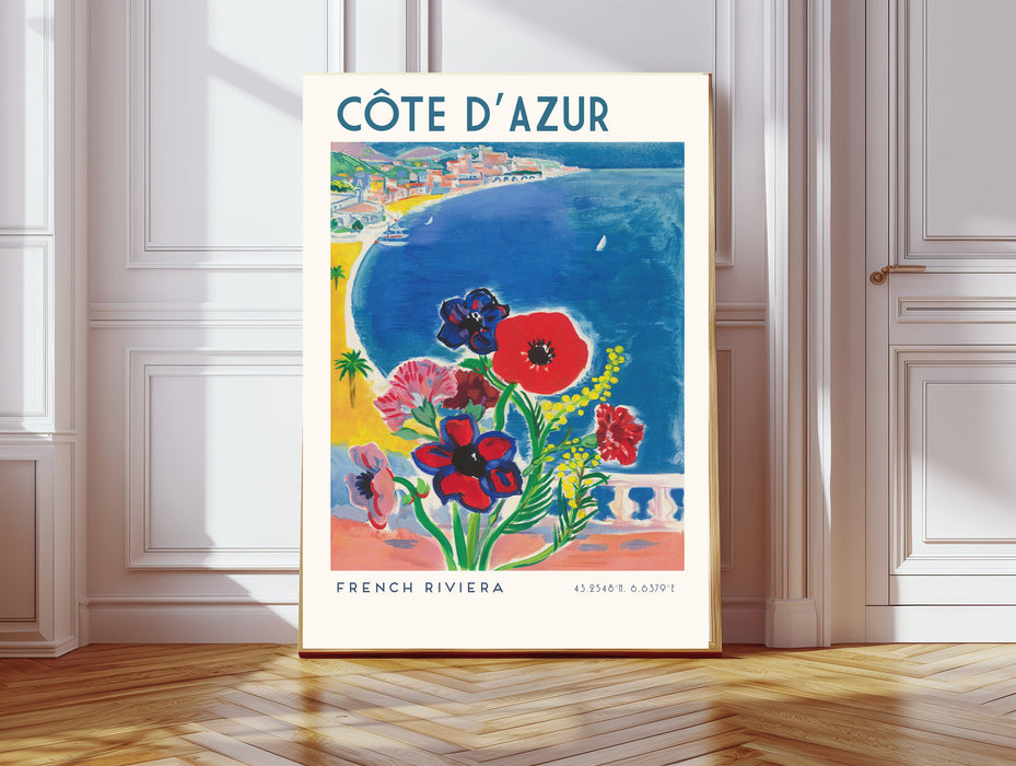 Côte d’Azur French Riviera Travel Art Print