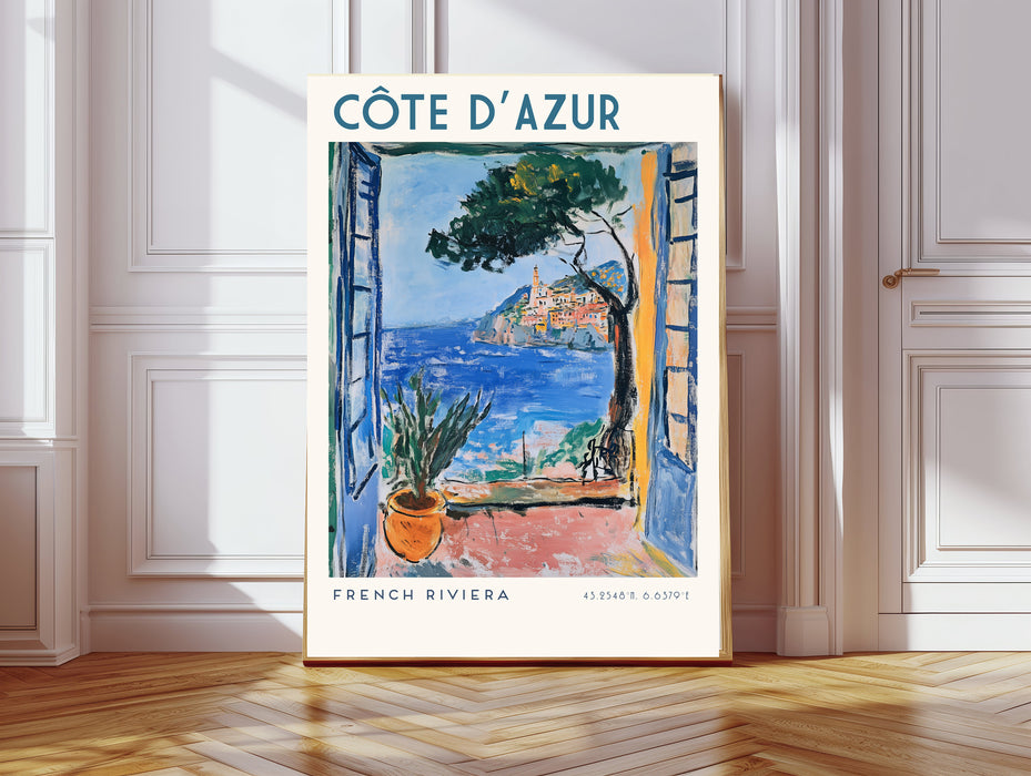 Côte d’Azur French Riviera Travel Art Print