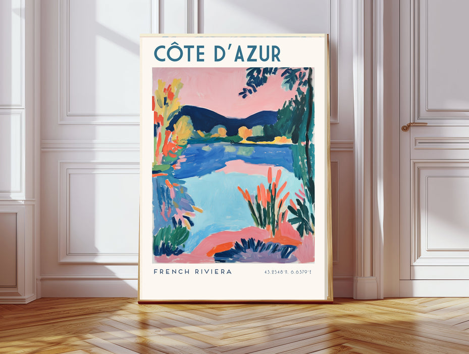 Côte d’Azur French Riviera Travel Art Print