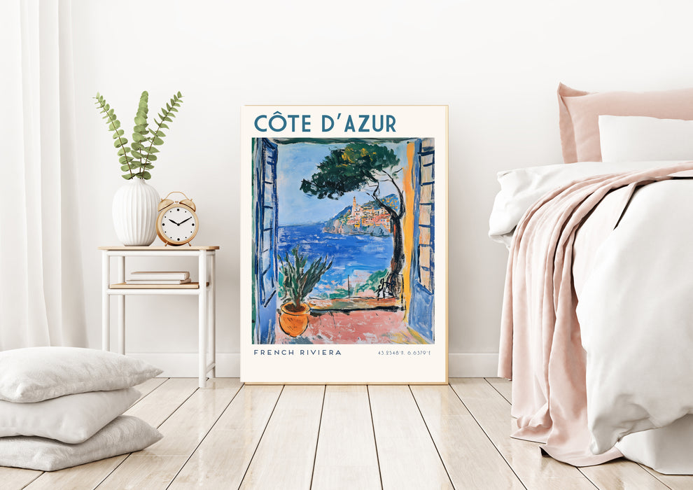 Côte d’Azur French Riviera Travel Art Print