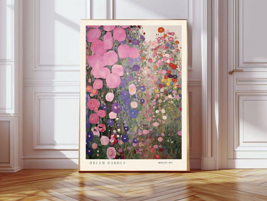 Pink Flowers Provence Dream Garden Art Print