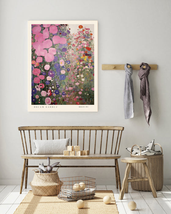 Pink Flowers Provence Dream Garden Art Print