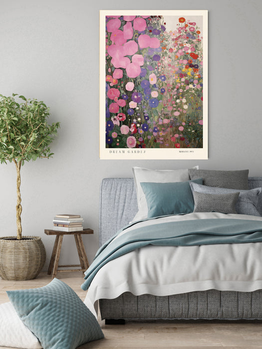 Pink Flowers Provence Dream Garden Art Print