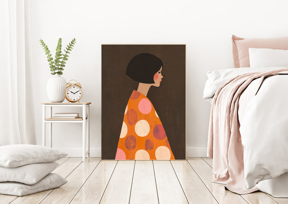 Portrait Of A Woman In Spot Art Print