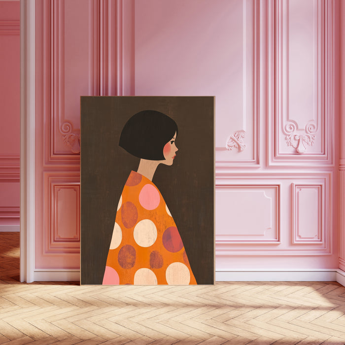 Portrait Of A Woman In Spot Art Print