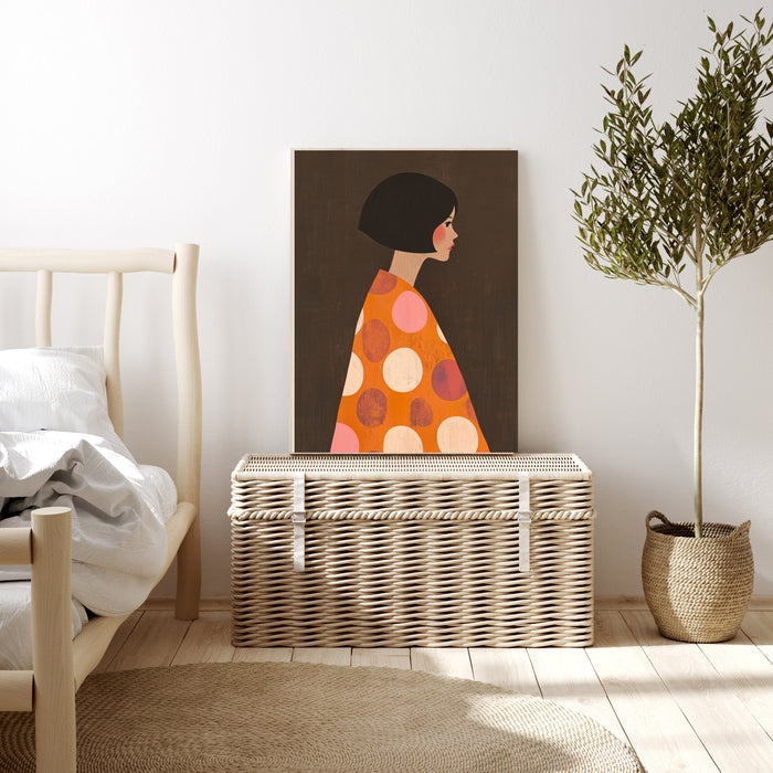 Portrait Of A Woman In Spot Art Print