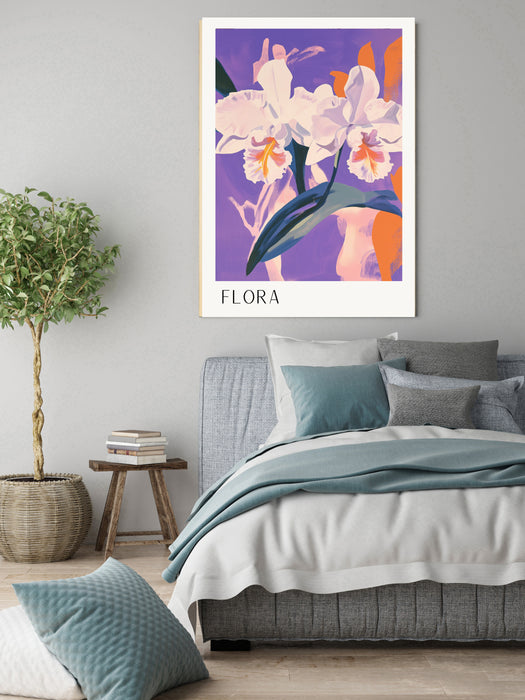 Flora Purple Flower Art Print