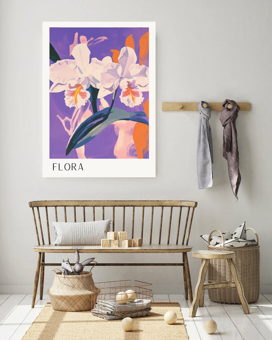 Flora Purple Flower Art Print