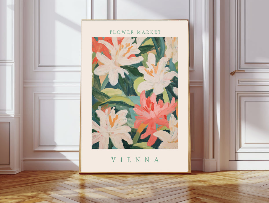 Vienna Flower Market Botanical Art Print