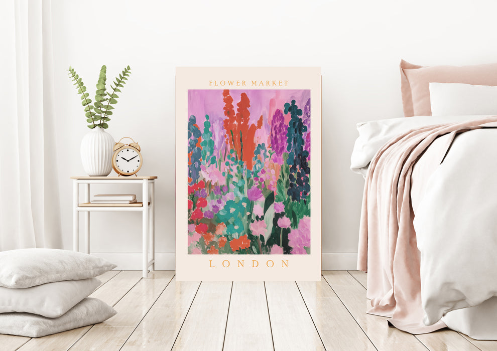 Flower Market London Botanical Art Print