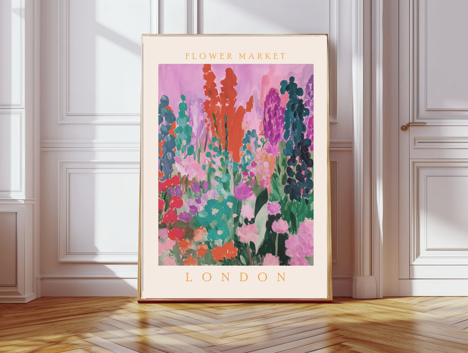 Flower Market London Botanical Art Print