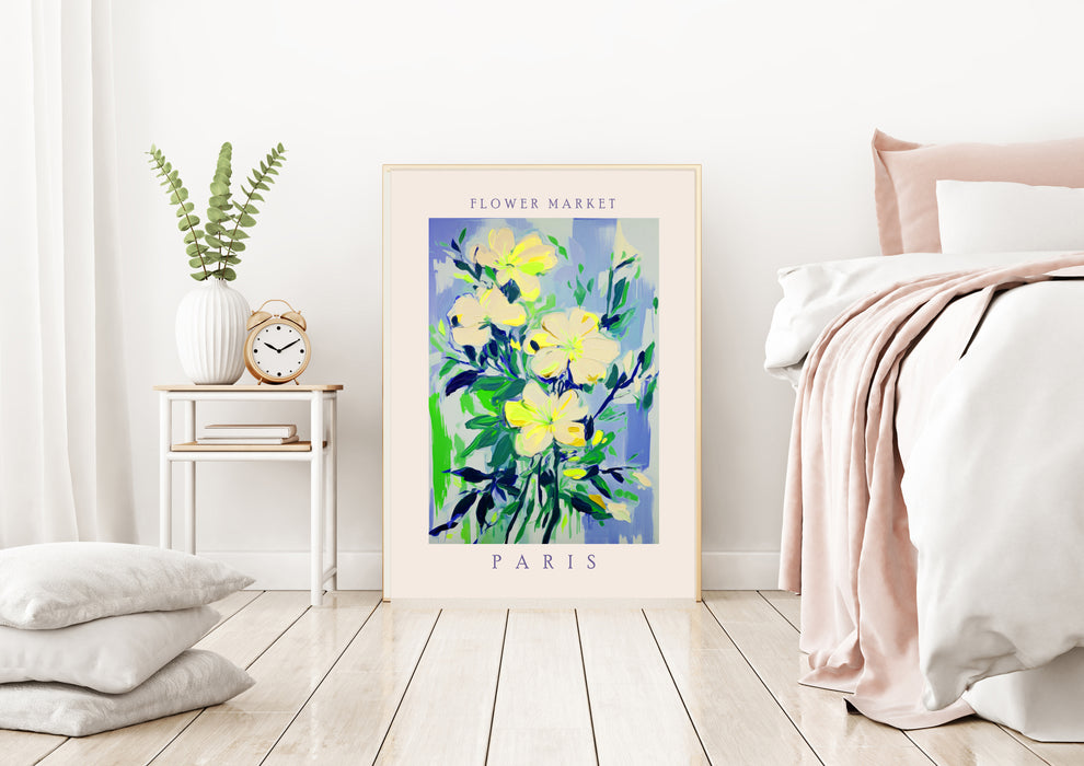 Flower Market Paris Botanical Art Print