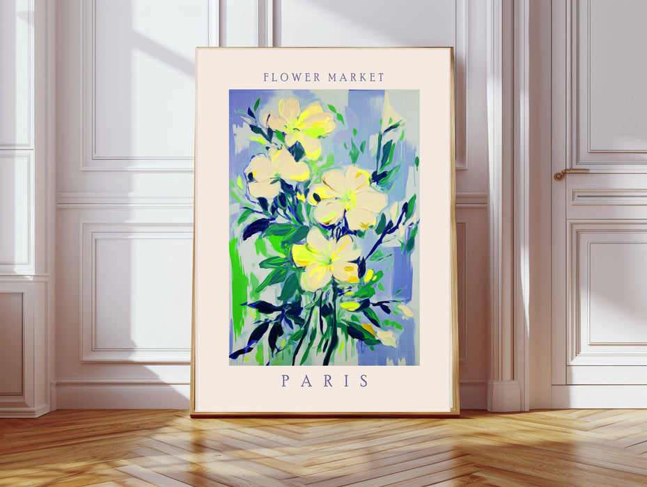 Flower Market Paris Botanical Art Print
