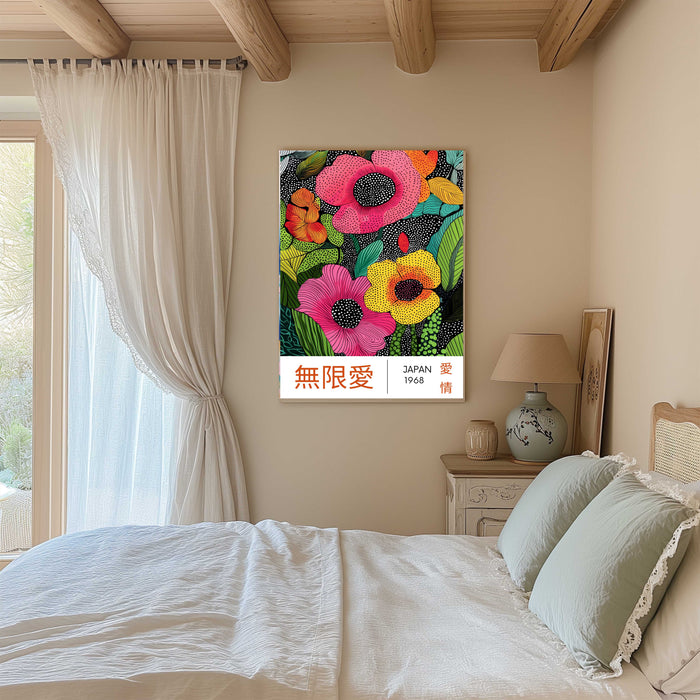 Japanese Bright Flowers Art Print
