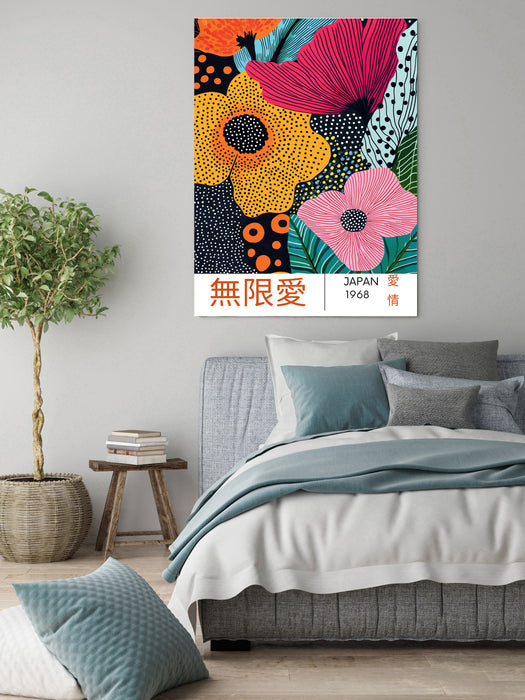 Japanese Bright Flowers Art Print