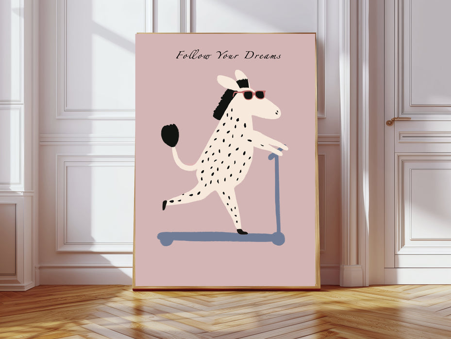 Scooter Horse Nursery Art Print