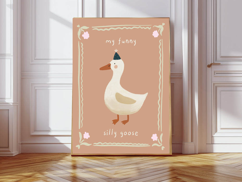 Silly Goose Nursery Art Print