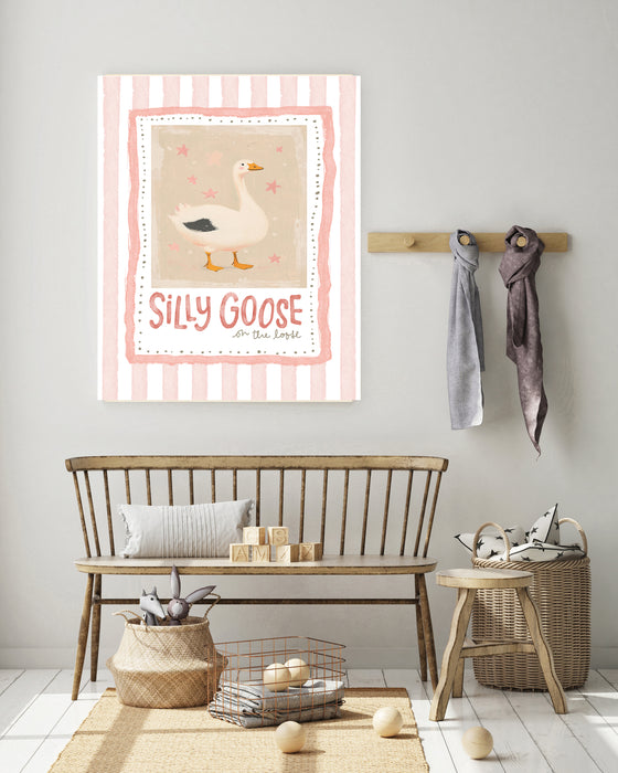 Silly Goose On The Loose  Vintage Nursery Art Print
