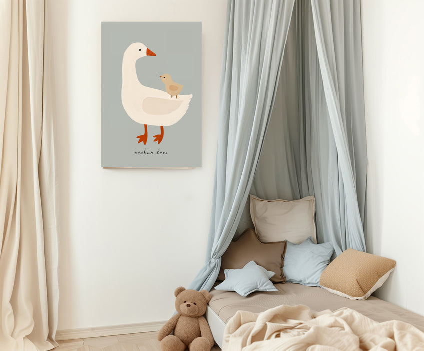 Goose 'Mothers Love' Nursery Art Print