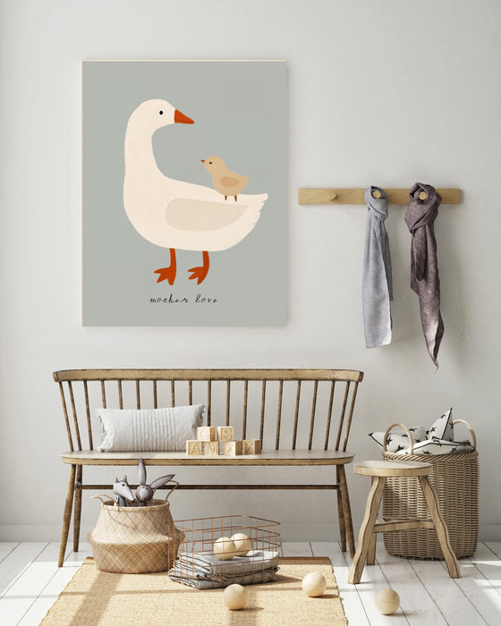 Goose 'Mothers Love' Nursery Art Print