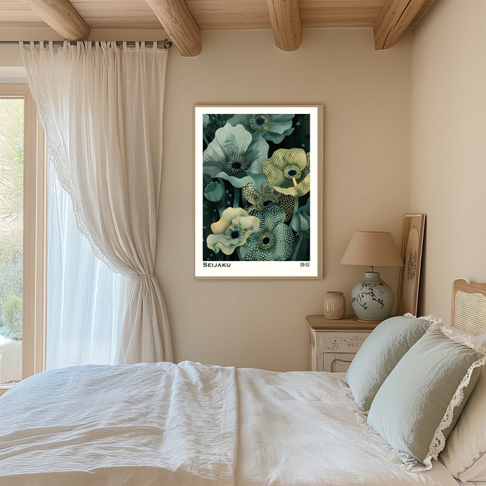Japanese Seijaku Green Meadow Art Print