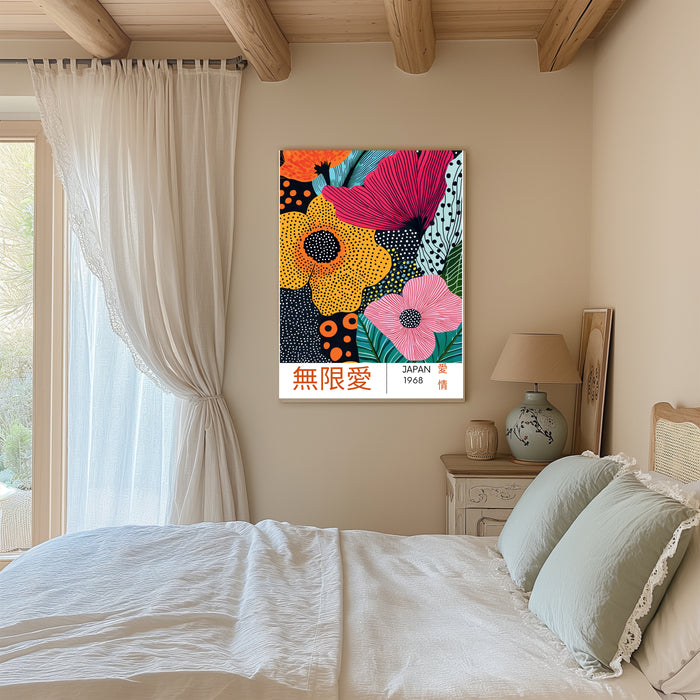 Japanese Bright Flowers Art Print