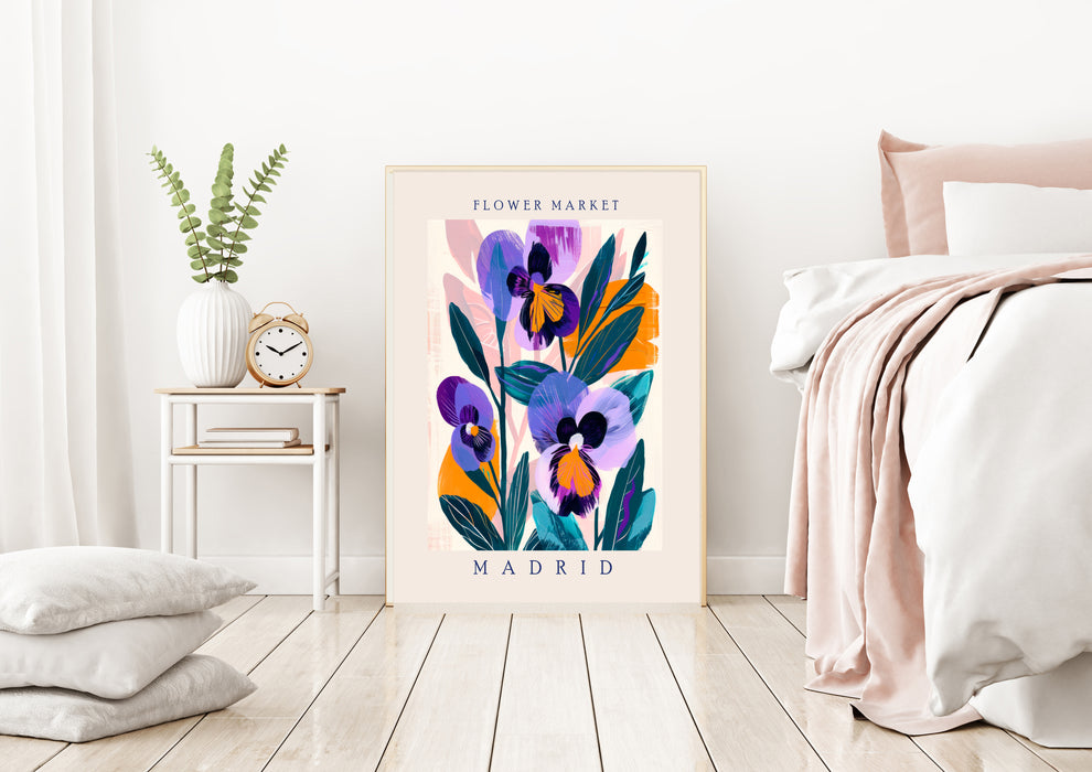 Flower Market Madrid Botanical Art Print