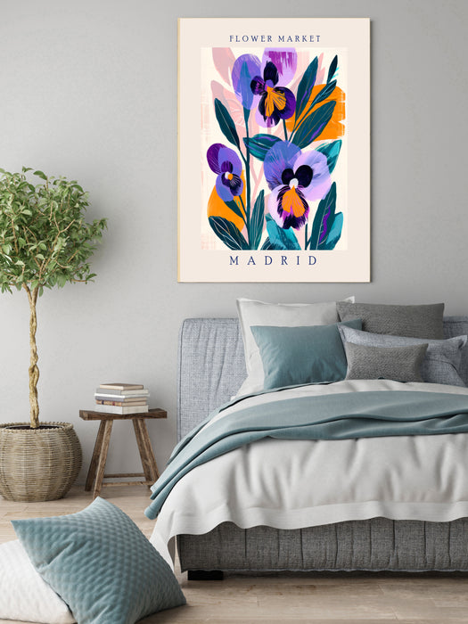 Flower Market Madrid Botanical Art Print