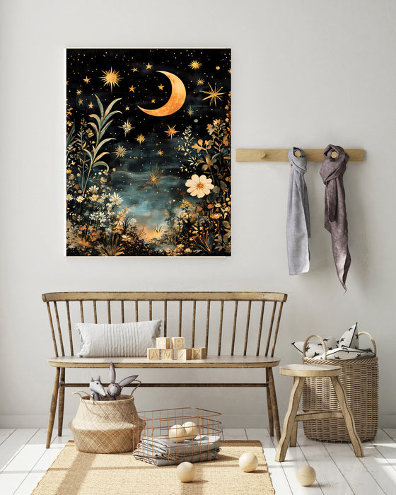 Sun and Moon Celestial Prints Set Of Two