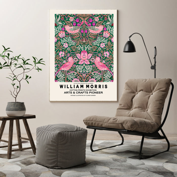 William Morris Strawberry Field Bird Art Print