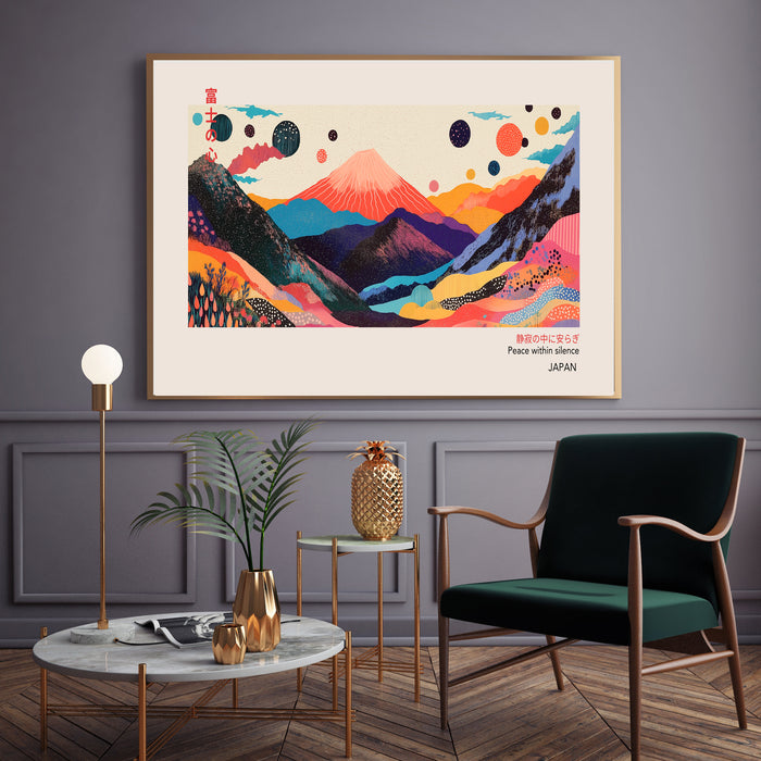 Japanese Landscape Mountain Art Print