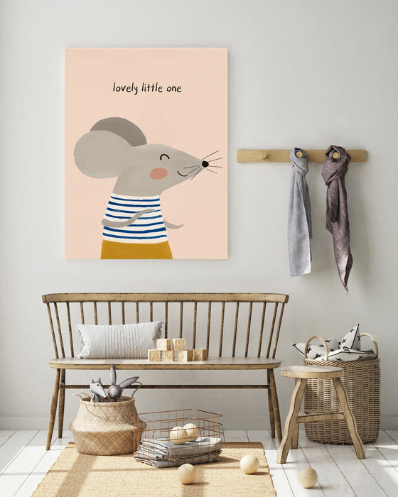 Lovely Little One Mouse Nursery Art Print