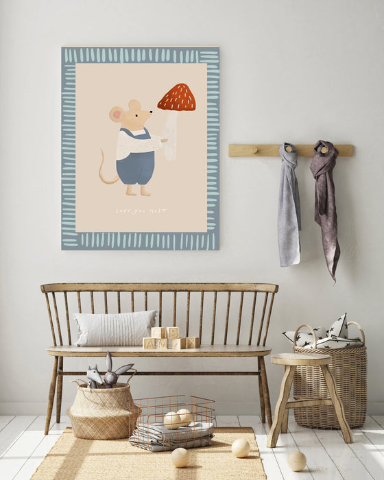 Love You Most Mouse Nursery Art Print
