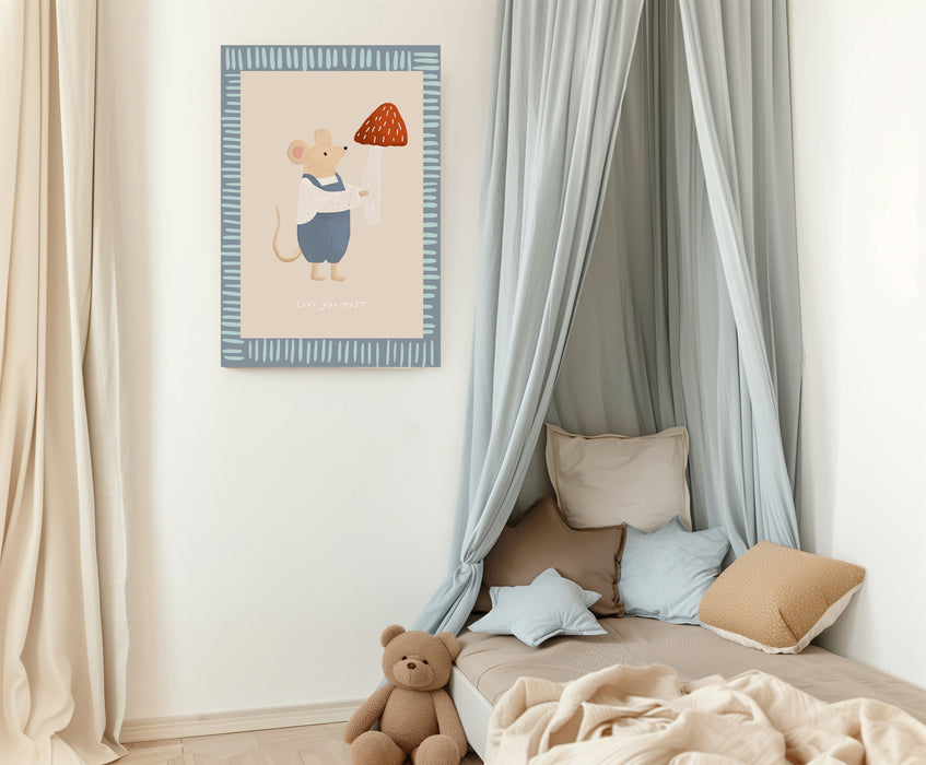 Love You Most Mouse Nursery Art Print