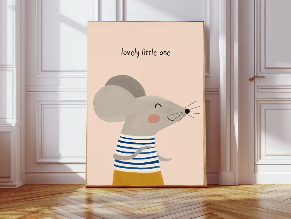 Lovely Little One Mouse Nursery Art Print