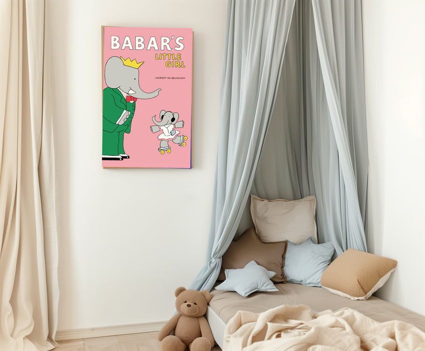Babar the Elephant Goes Ballet Vintage Nursery Art Print