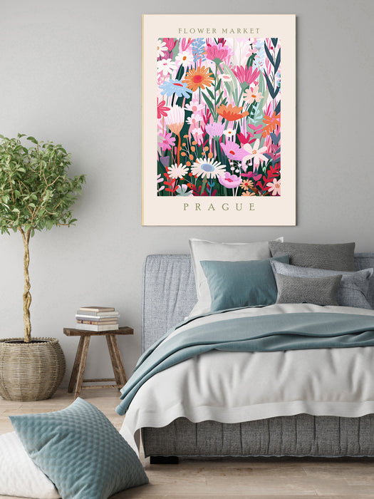 Flower Market Prague Botanical Art Print
