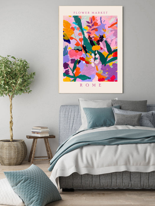 Flower Market Rome Botanical Art Print