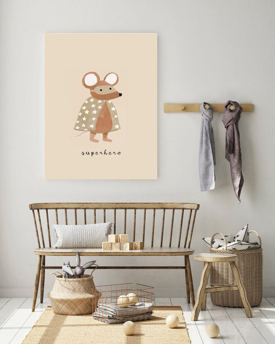 Superhero Mouse Nursery Art Print