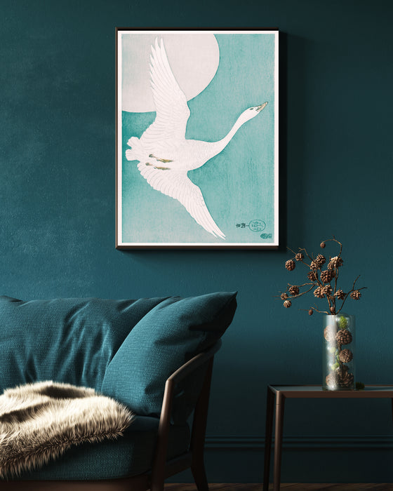 Vintage Japanese Swan Print