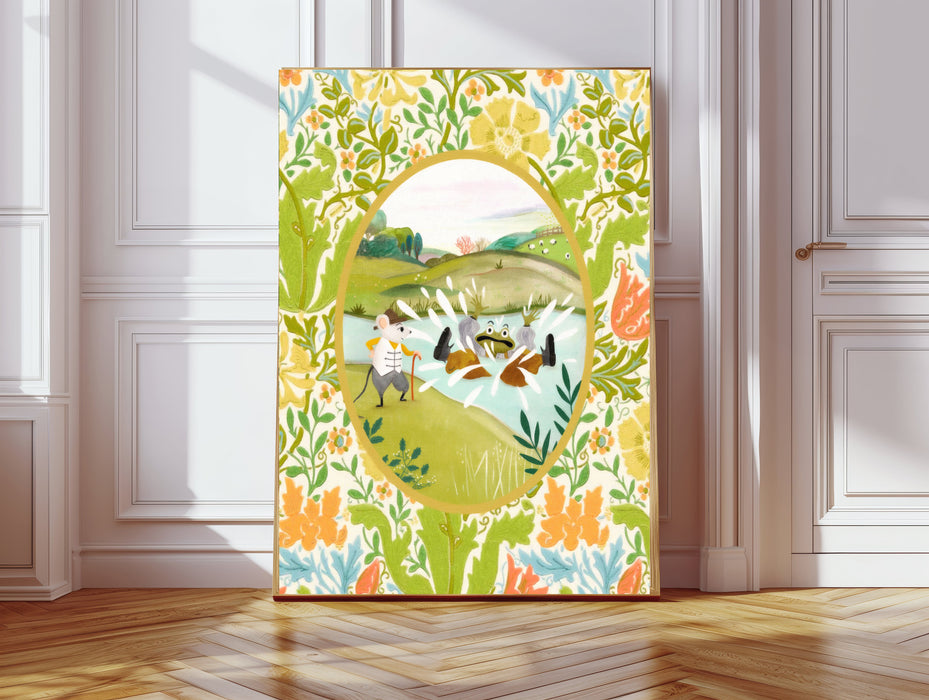 Wind In The Willows Vintage Book Cover Art Print